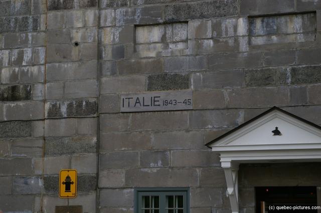 Italie 1943-45 inscription at La Citadelle in Quebec.jpg
