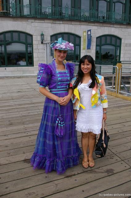 Joann and woman in costume in Old Quebec City.jpg
