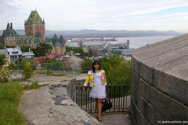 Joann at La Citadel with Quebec old city center in the background.jpg
