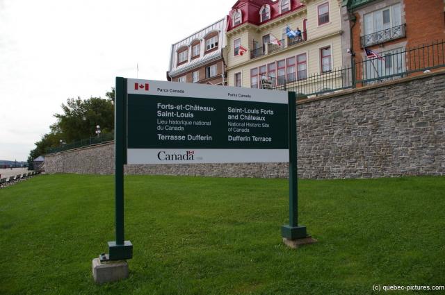 Saint Louis Forts and Chateaux and Dufferin Terrace as National Historic Site of Canada in Quebec City.jpg
