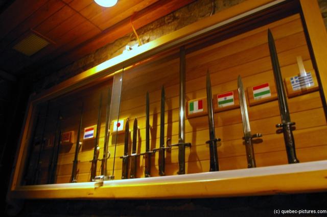 Swords on display at La Citadel museum in Quebec.jpg
